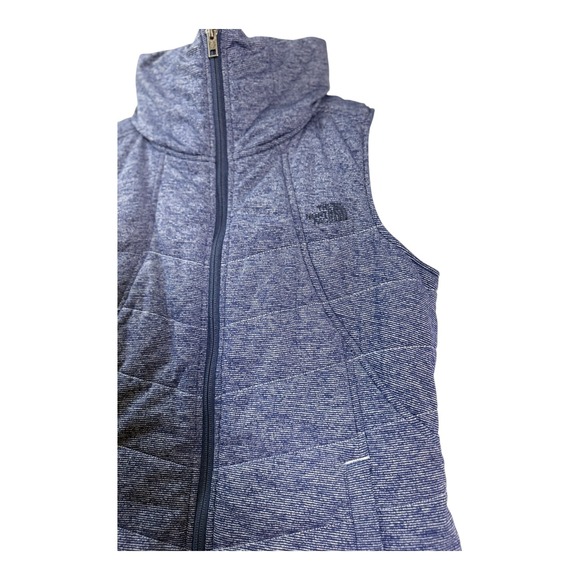 The North Face Womens Pseudio Puffer Vest S Heathered Blue Quilted Layer Outdoor - Picture 3 of 11